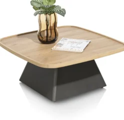 Oskar, salontafel 80 x 80 cm - HPL - natural