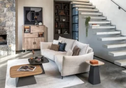 Oskar, salontafel 80 x 80 cm - HPL - natural