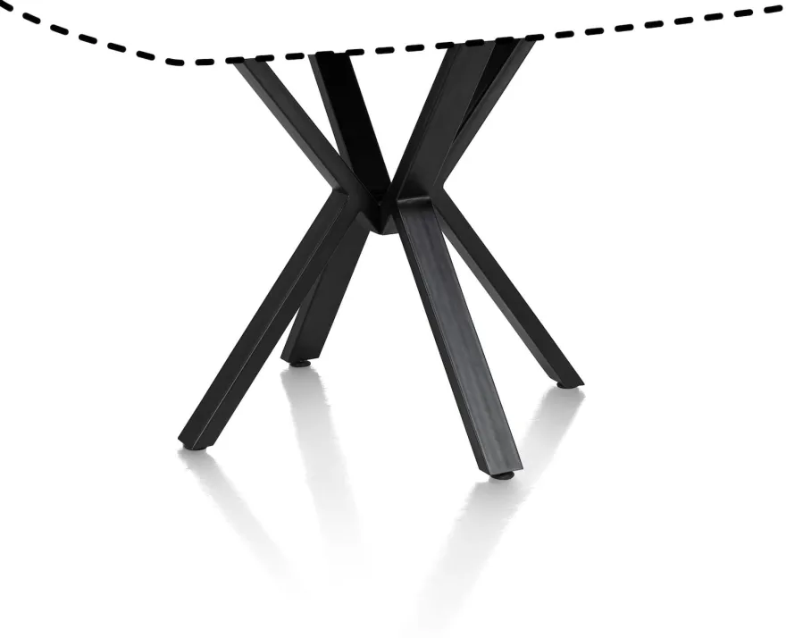 Palace, bartafel 180 x 110 cm - centrale poot (hoogte: 92 cm) - Antraciet