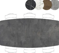 Palace, bartafel 240 x 115 cm - 4-poten (hoogte: 92 cm) - Antraciet