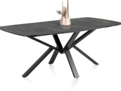Palace, eetkamertafel 240 x 115 cm - centrale poot - Antraciet