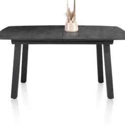 Palace, uitschuiftafel 160 (+ 50) x 110 cm - 4-poten - Antraciet
