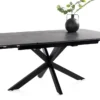 Pavalon, uitschuiftafel 140 (+ 50) x 100 cm - Antraciet