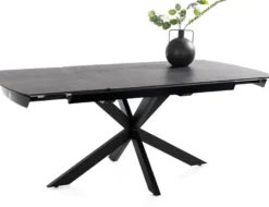 Pavalon, uitschuiftafel 140 (+ 50) x 100 cm - Antraciet