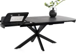 Pavalon, uitschuiftafel 140 (+ 50) x 100 cm - Antraciet