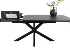 Pavalon, uitschuiftafel 140 (+ 50) x 100 cm - Antraciet