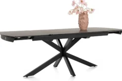 Pavalon, uitschuiftafel 170 (+ 60) x 100 cm - Antraciet