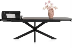 Pavalon, uitschuiftafel 200 (+ 78) x 100 cm - Antraciet