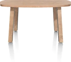 Pavarotti, bartafel 150 x 120 cm (hoogte: 92 cm) - 4-poot - metaal met houtinleg - tafelpoten (4) met houtinleg