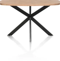 Pavarotti, bartafel 150 x 120 cm (hoogte: 92 cm) - x-poot centraal - metaal - centrale poot metaal