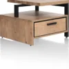 Pavarotti, bijzettafel 60 x 60 cm + 1-lade t&t + 1-niche