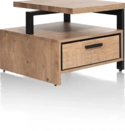 Pavarotti, bijzettafel 60 x 60 cm + 1-lade t&t + 1-niche
