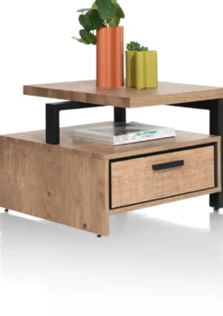 Pavarotti, bijzettafel 60 x 60 cm + 1-lade t&t + 1-niche