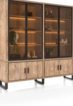Pavarotti, buffet 210 cm - 4-deuren + 4-glasdeuren (+ LED)