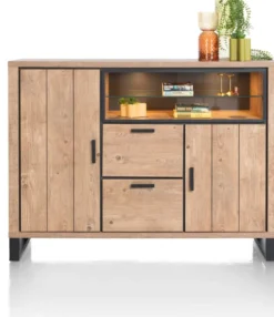 Pavarotti, dressette 160 cm - 2-deuren + 2-laden + 2-niches (+ LED)