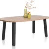 Pavarotti, eetkamertafel 180 x 108 cm - 4-poot - metaal - tafelpoten (4) metaal