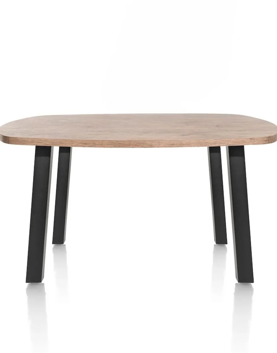 Pavarotti, eetkamertafel 150 x 120 cm - ovaal - 4-poot - metaal - tafelpoten (4) metaal