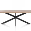 Pavarotti, eetkamertafel 240 x 108 cm - x-poot centraal - metaal - centrale poot metaal