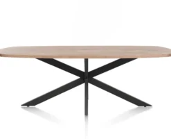 Pavarotti, eetkamertafel 240 x 108 cm - x-poot centraal - metaal - centrale poot metaal