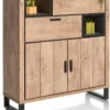 Pavarotti, highboard 125 cm - 2-deuren + 1-lade + 1-klep + 2-niches (+ LED)