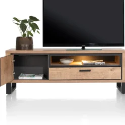 Pavarotti, lowboard 150 cm - 1-deur + 1-lade + 1-niche (+ LED)