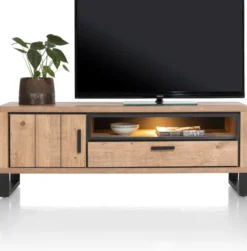 Pavarotti, lowboard 150 cm - 1-deur + 1-lade + 1-niche (+ LED)