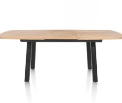 Pavarotti, uitschuiftafel 160 (+ 50) x 110 cm - 4-poot - metaal - tafelpoten (4) metaal