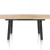 Pavarotti, uitschuiftafel 190 (+ 60) x 110 cm - 4-poot - metaal