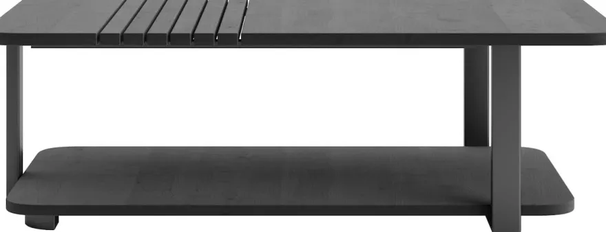 Pavie, salontafel 110 x 60 cm + 1-niche (knock-down) - castle black
