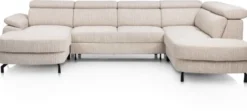 Pertina, longchair links - 2,5 zits zonder arm - ottomane big rechts