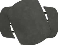 Preston, uitschuiftafel 120 (+ 2 x 30) x 90 cm - centrale poot - keramiek op glas - Antraciet