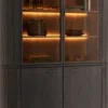 Ravello, buffet 150 cm - 2-deuren + 2-glasdeuren (+ LED) - Basalt