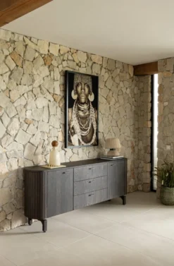 Ravello, dressoir 220 cm - 2-deuren + 3-laden - Basalt