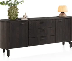 Ravello, dressoir 220 cm - 2-deuren + 3-laden - Basalt