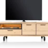 Ridgefield, lowboard 170 cm - 2 deuren + 1-lade + 1-niche (+ LED) - natural