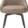 Rocco, eetkamerstoel - draaibaar + pocket - graphiet - stof Oregon - beige