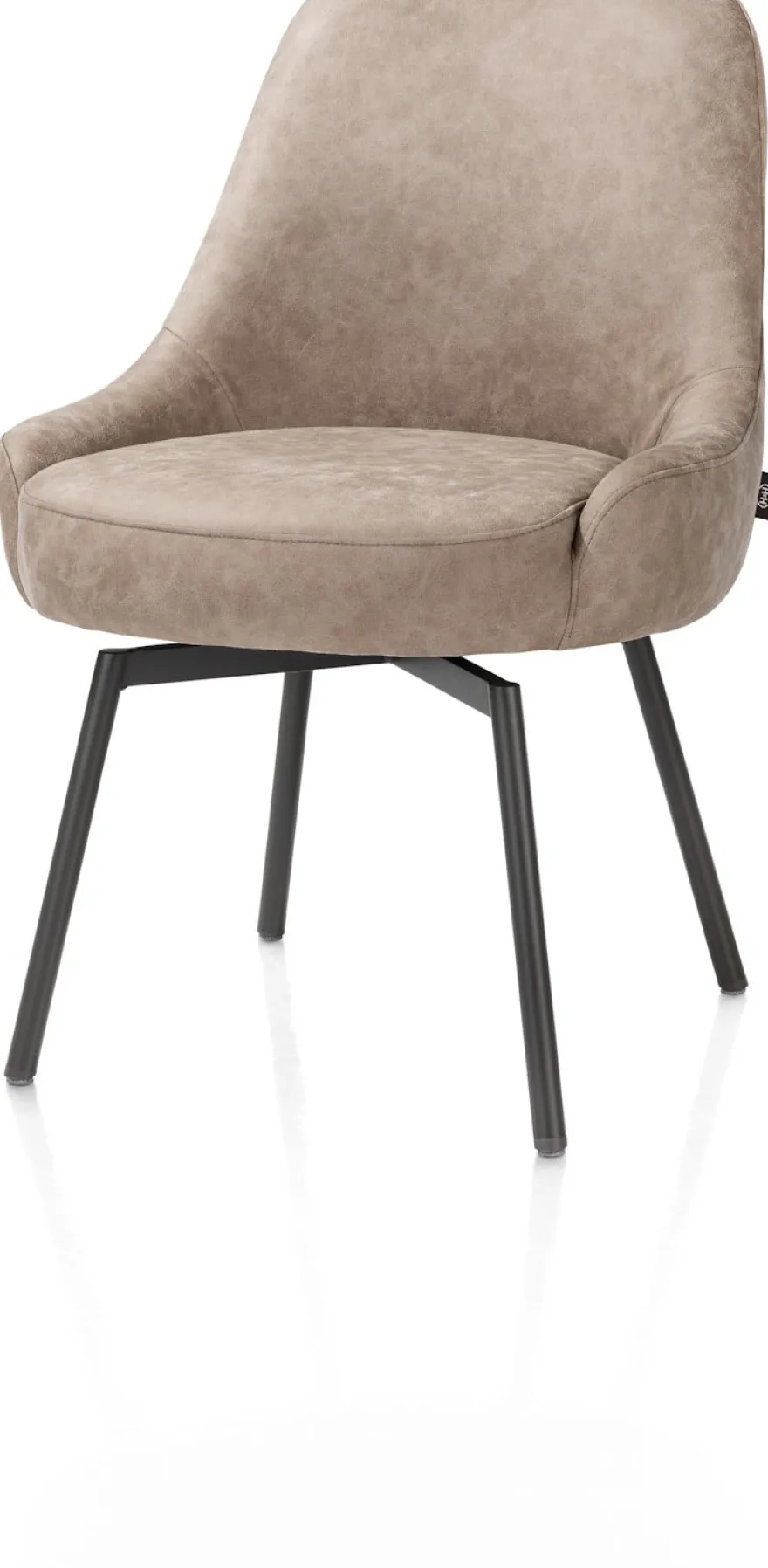 Rocco, eetkamerstoel - draaibaar + pocket - graphiet - stof Oregon - beige