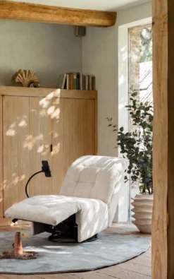 Scooby, TV -fauteuil met telefoonhouder - stof Valencia