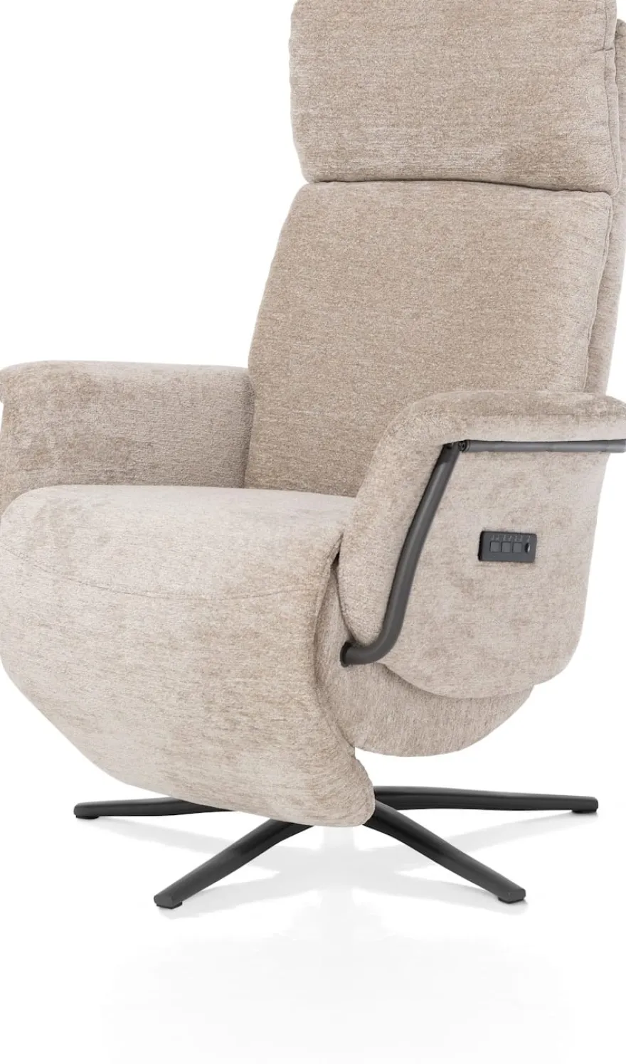 Stelvio, relax-fauteuil - 3-motoren - graphiet poot - elektrische hoofdsteun