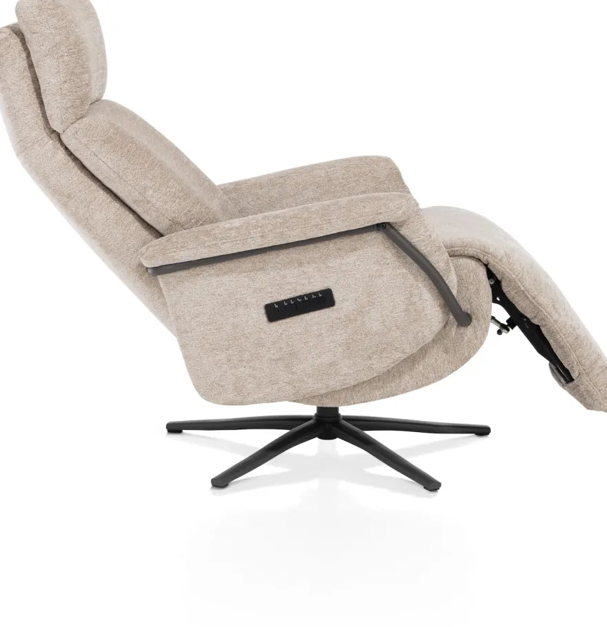 Stelvio, relax-fauteuil - 3-motoren - graphiet poot - elektrische hoofdsteun