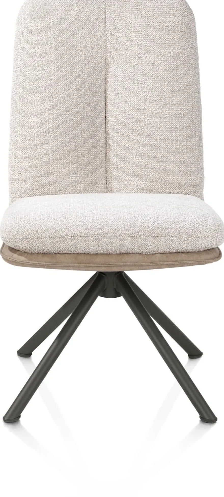 Theros, Eetkamerstoel 4-poots graphiet frame met relax-systeem - draaibaar - stof oregon/sevilla - beige