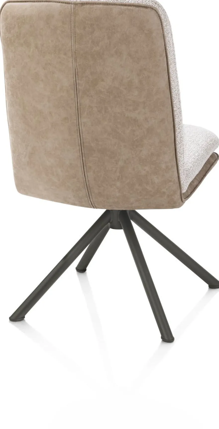 Theros, Eetkamerstoel 4-poots graphiet frame met relax-systeem - draaibaar - stof oregon/sevilla - beige