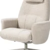 Torino, relaxfauteuil incl. poef - silk grey