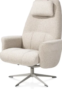 Torino, relaxfauteuil incl. poef - silk grey