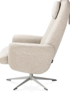 Torino, relaxfauteuil incl. poef - silk grey