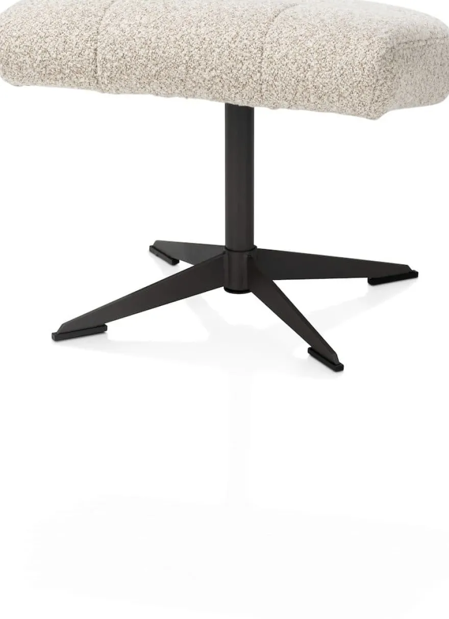 Torino, relaxfauteuil incl. poef - grafiet frame