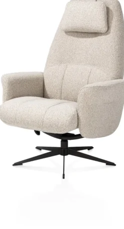 Torino, relaxfauteuil incl. poef - grafiet frame