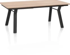 Zamora, uitschuiftafel 210 (+ 80 cm) x 100 cm - metalen poot
