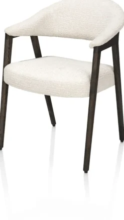 Zaya, Armstoel eiken basalt, stof Sevilla, incl. Nosag - Creme