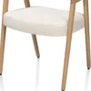 Zaya, Armstoel eiken natural, stof Sevilla, incl. Nosag - Creme